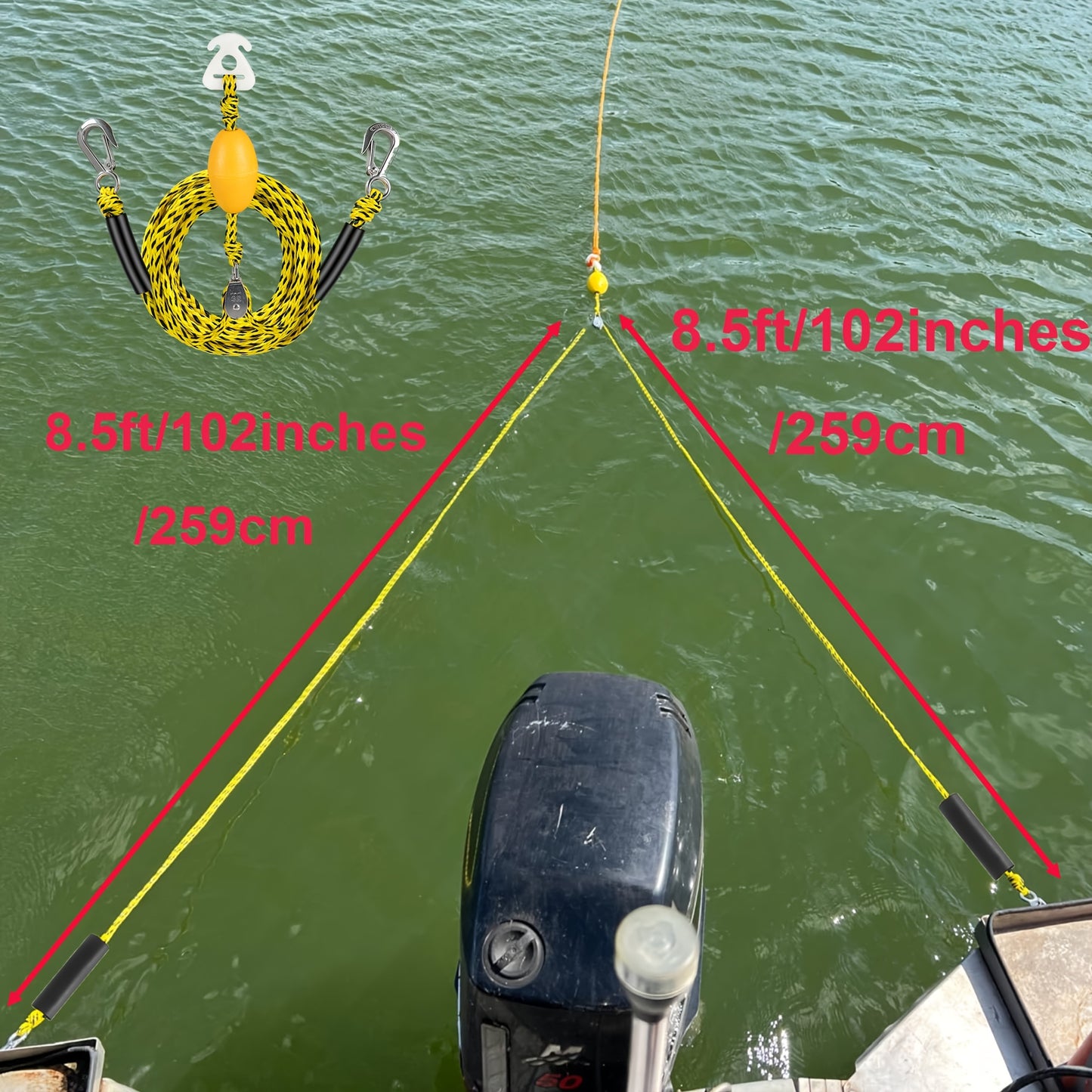 1100lb Heavy-Duty Self-Centering Boat Tow Harness