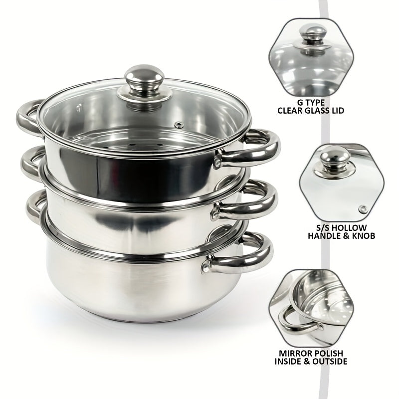 Large Capacity Stainless Steel Steamer
