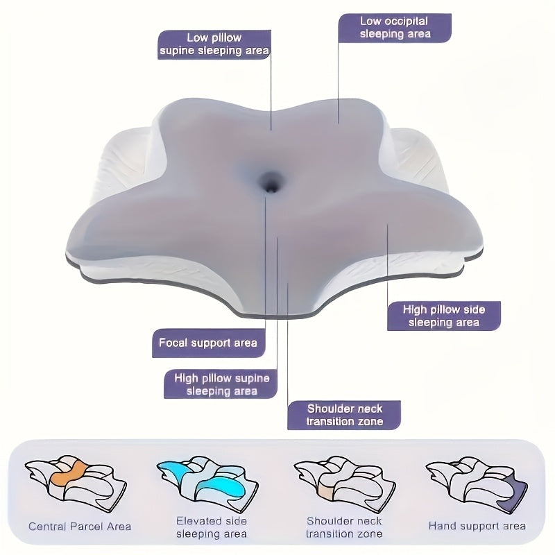 1 Butterfly-Shaped Memory Foam Pillow
