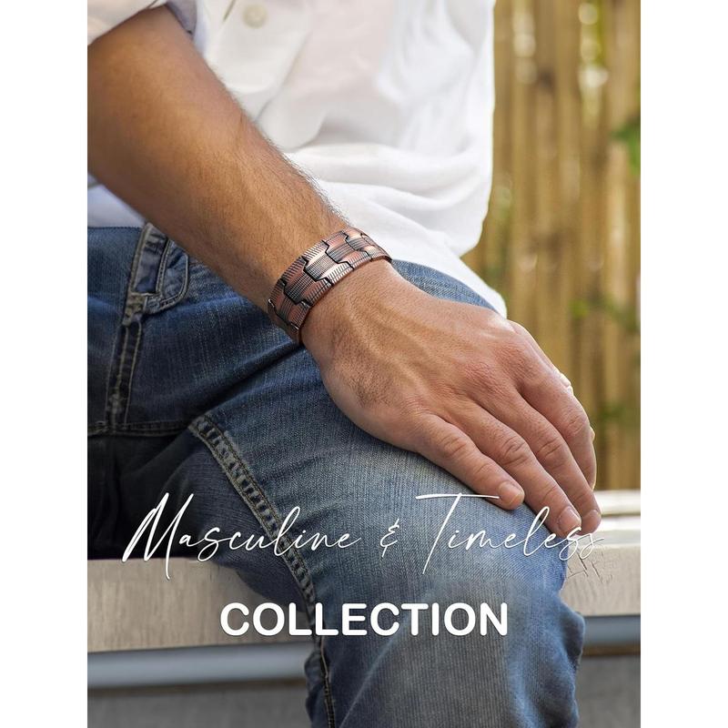Copper Bracelet for Men, 3X Ultra Strength Magnetic Bracelets