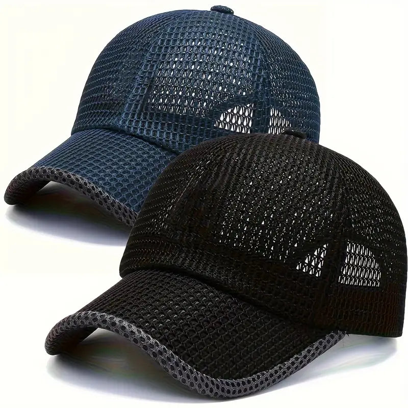 2pcs Men's Breathable Mesh Baseball Cap