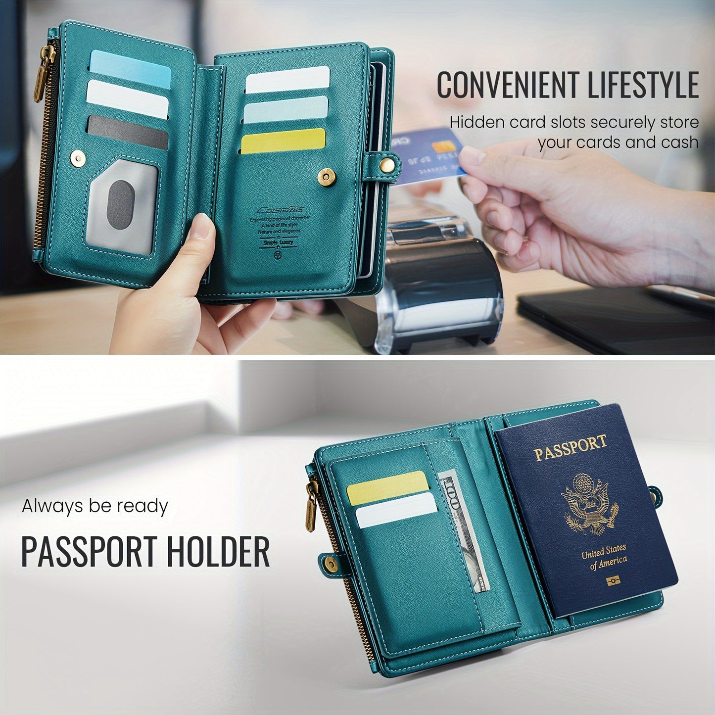 Portable Multi-card Credit Card Passport Case