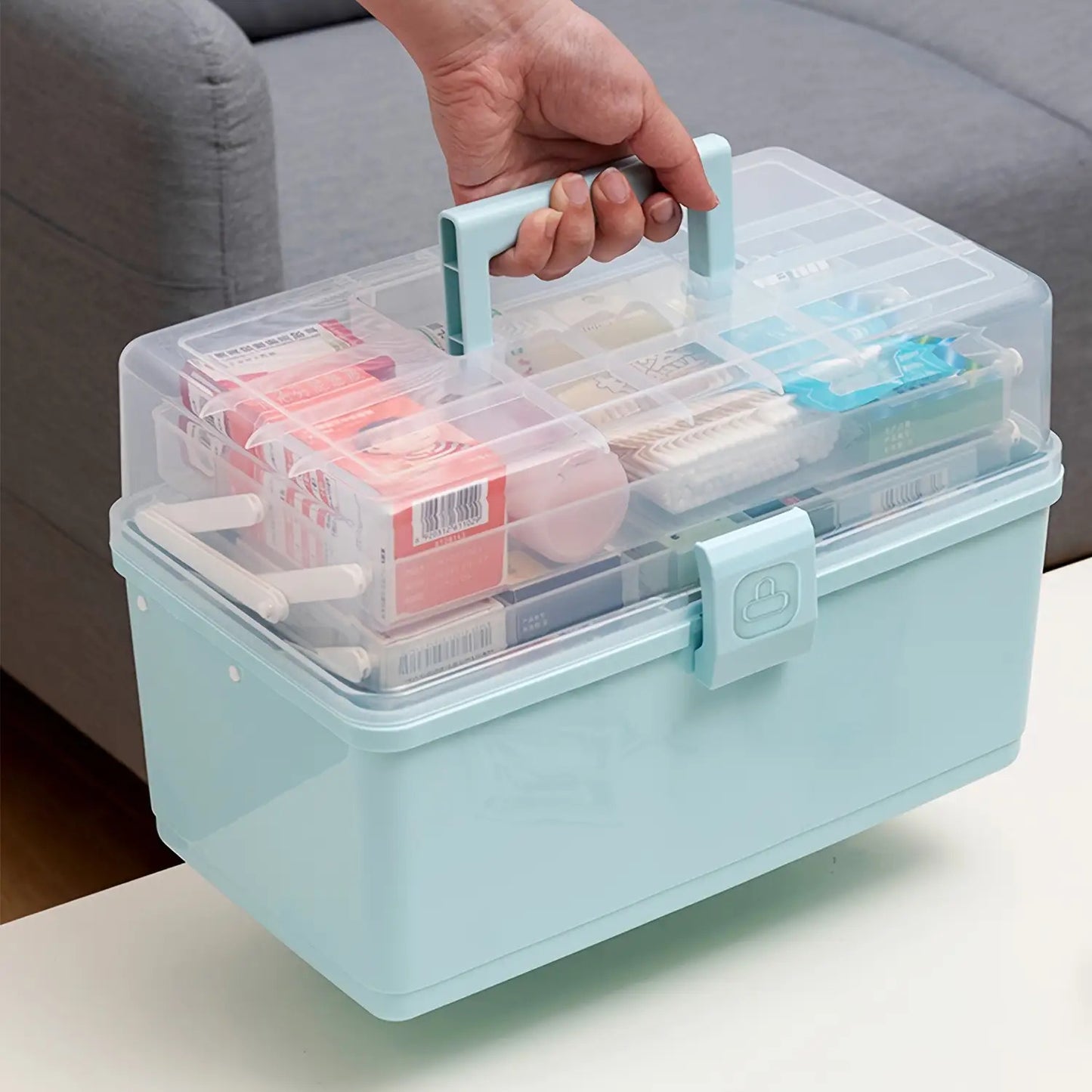Three-Layer Household large-capacity Medicine Box