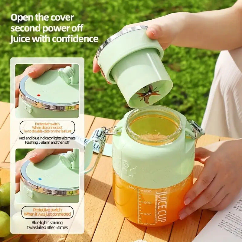 1pc Large Capacity Portable USB Rechargeable Electric Juice Cup