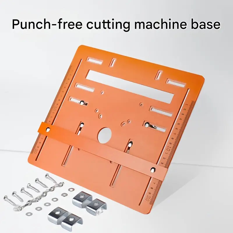 1pc universal cutting machine base plate kit, suitable for woodworking circular saws, with laser scale and adjustable positioning rail, woodworking auxiliary tool.