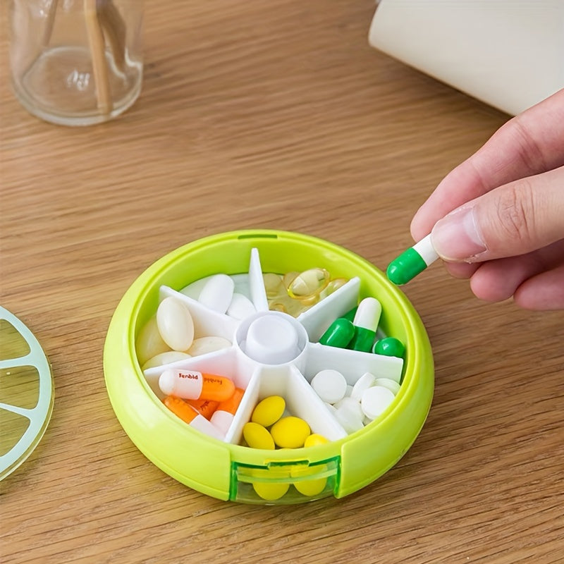 10pcs Weekly 7-Day Pill Box Round