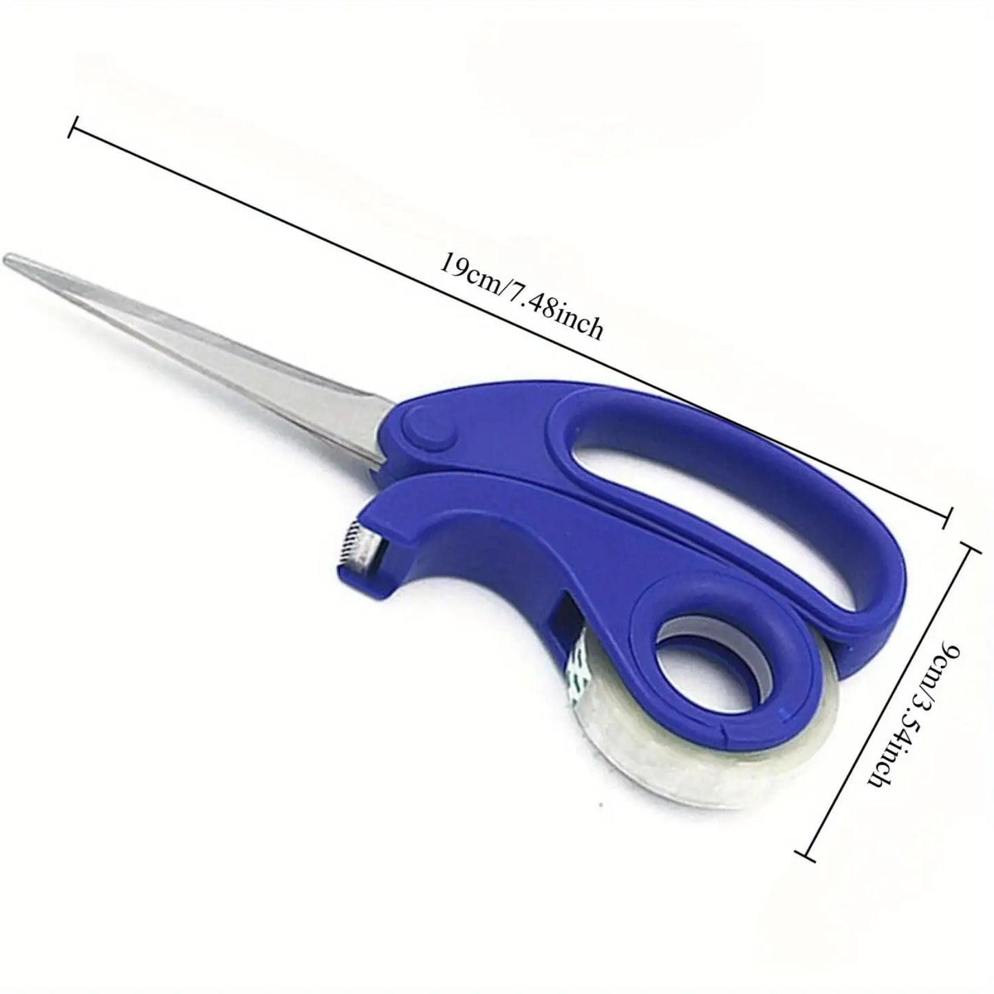 2-in-1 Scissors & Integrated Clear Tape Dispenser Cutter