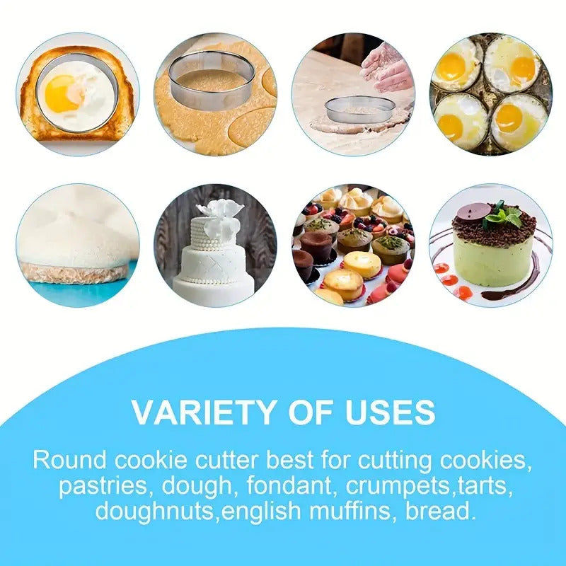 14pcs Stainless Steel Mousse Cake Ring