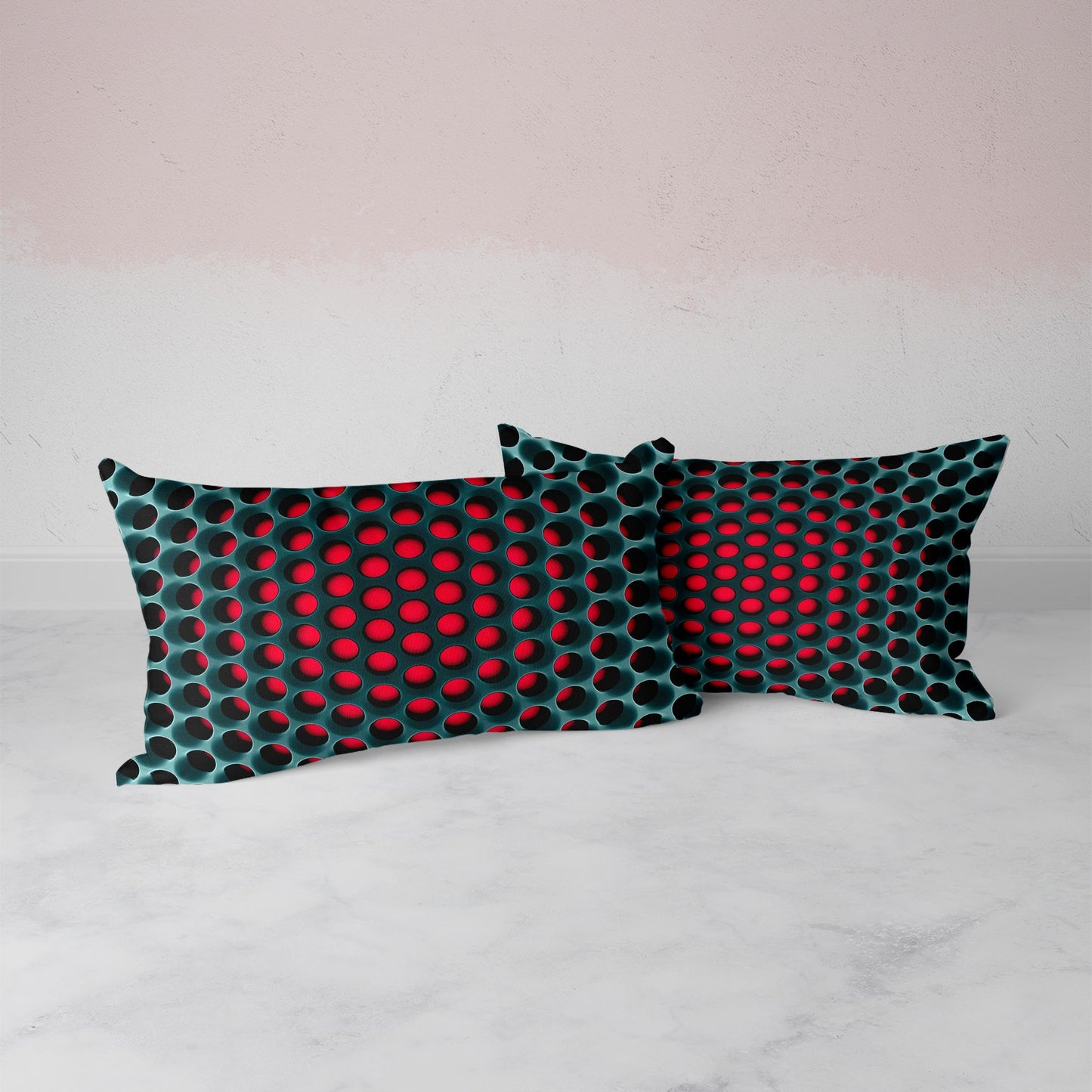 3pcs Y2K Geometric 3D Honeycomb Pattern Duvet Cover Set