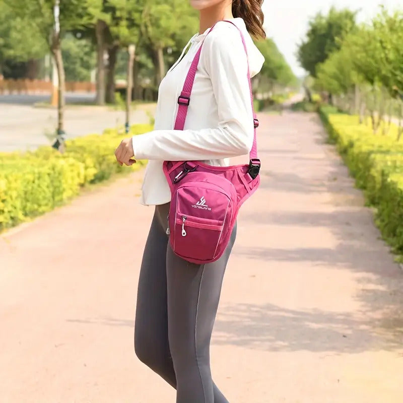 1pc Contrast-color Nylon Sports Leg Bag