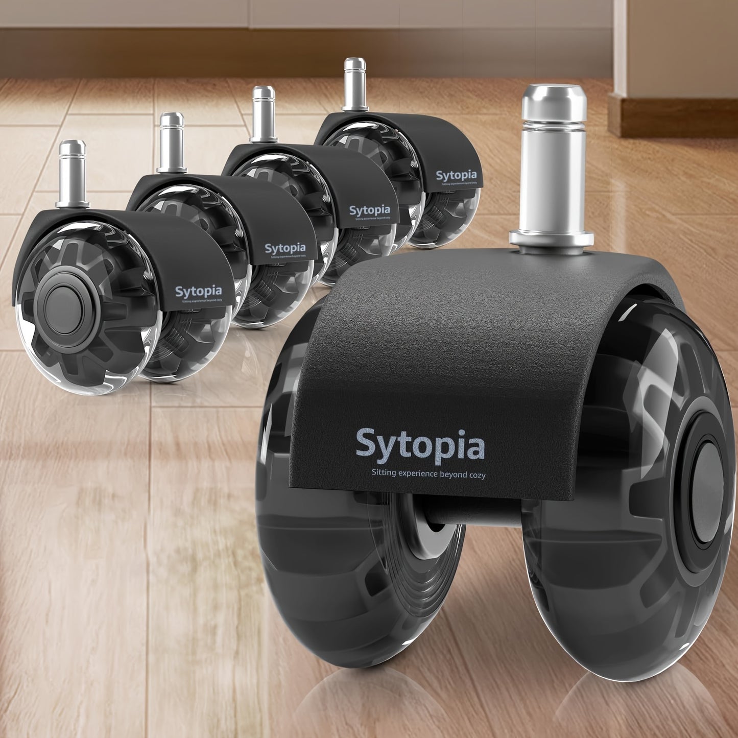 Office Chair Caster Wheels Set Of 5 Heavy Duty & Safe