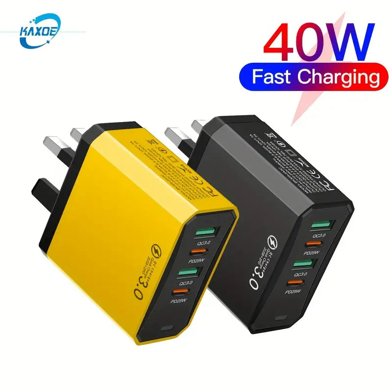 Super fast charging multi-port plug
