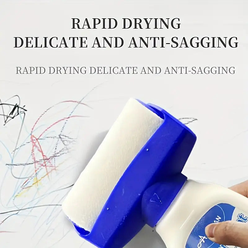 3pcs DIY Wall Repair Paint Kit With Roller And Removable Brush Head