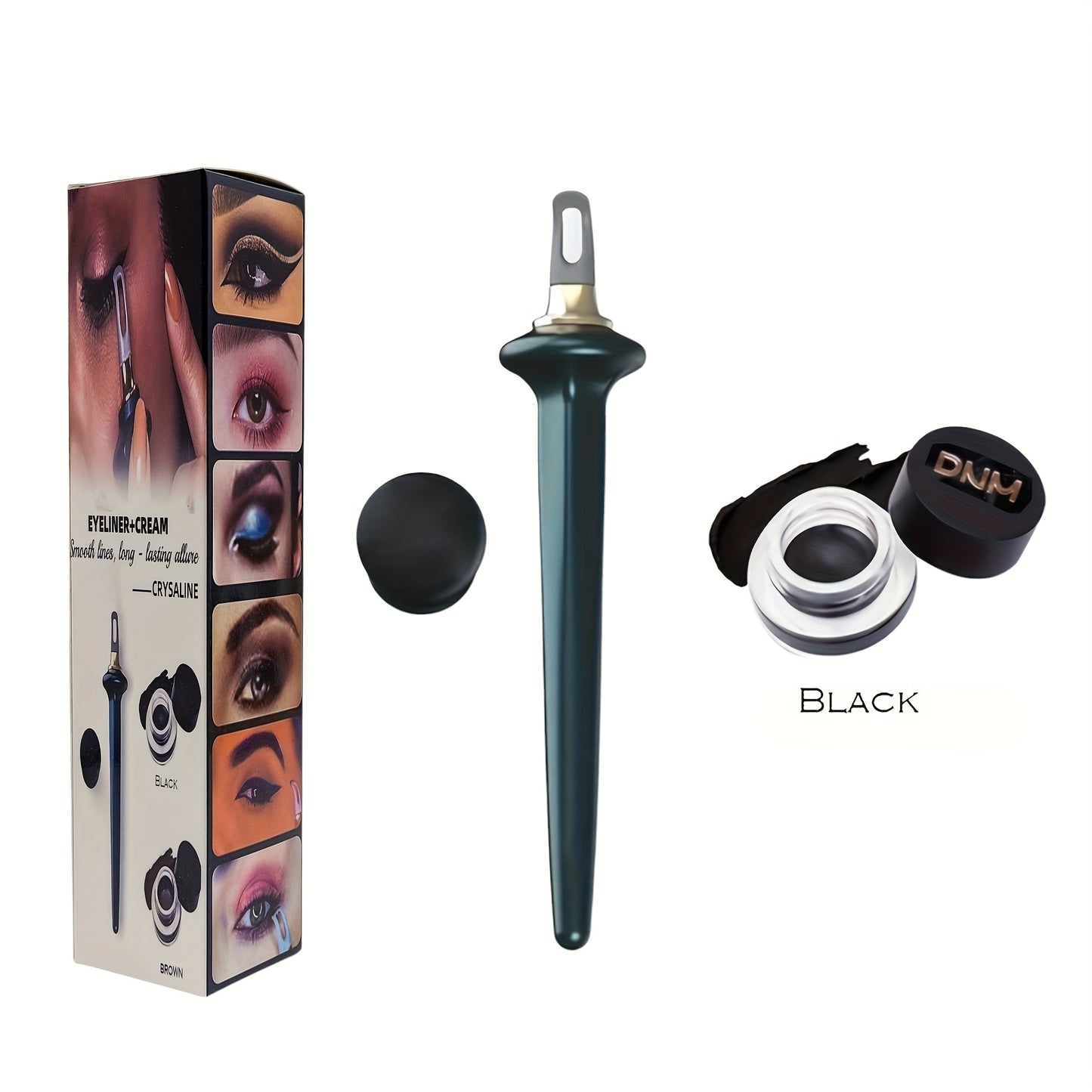 Waterproof and Non-smudge Silicone Eyeliner Brush  Eyeshadow Pen