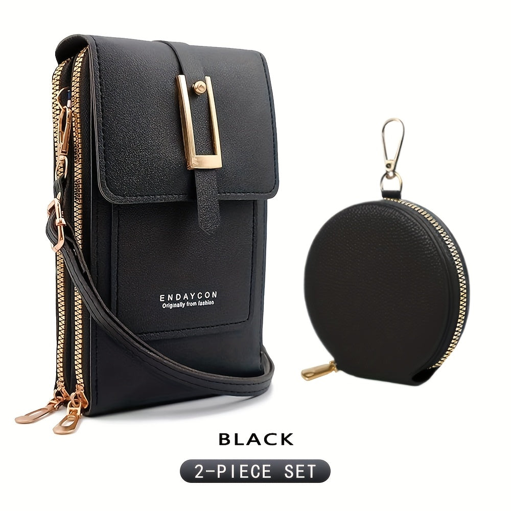 Women'S Multifunctional Crossbody Bag with Detachable Phone Pocket