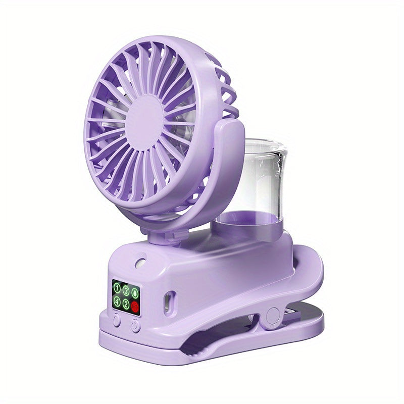 Portable USB Rechargeable Fan with Mist Humidifier