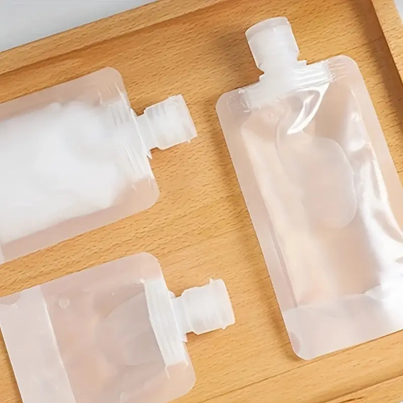 10Pcs Portable Plastic Cosmetic Squeeze Bag Suitable