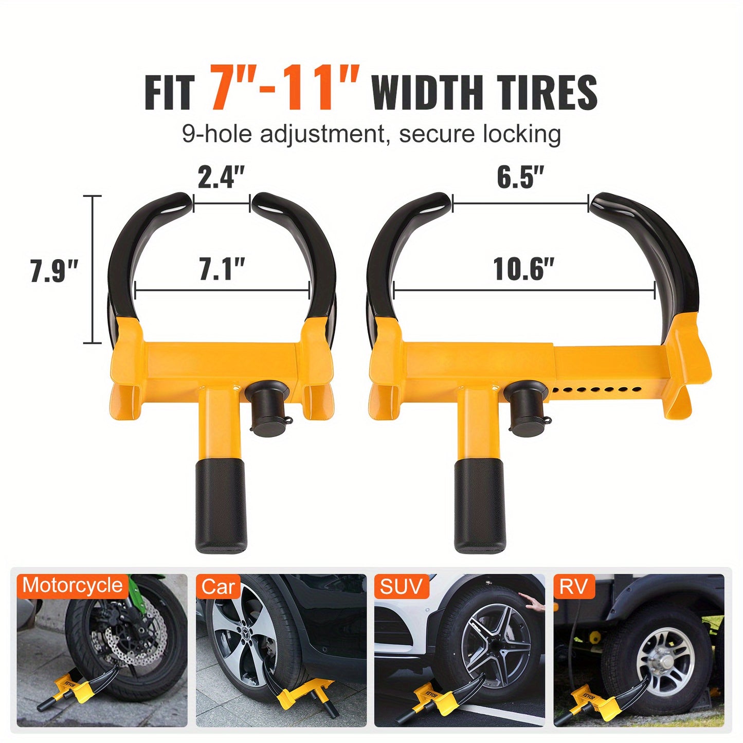 2 Set Universal Wheel Clamp