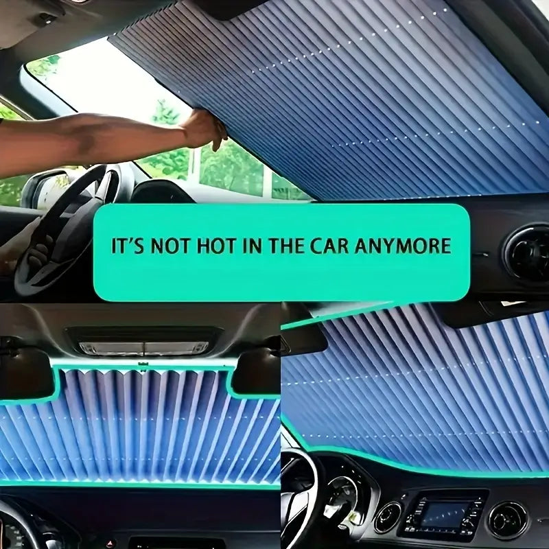 1 piece of automatic retractable windshield sunshade