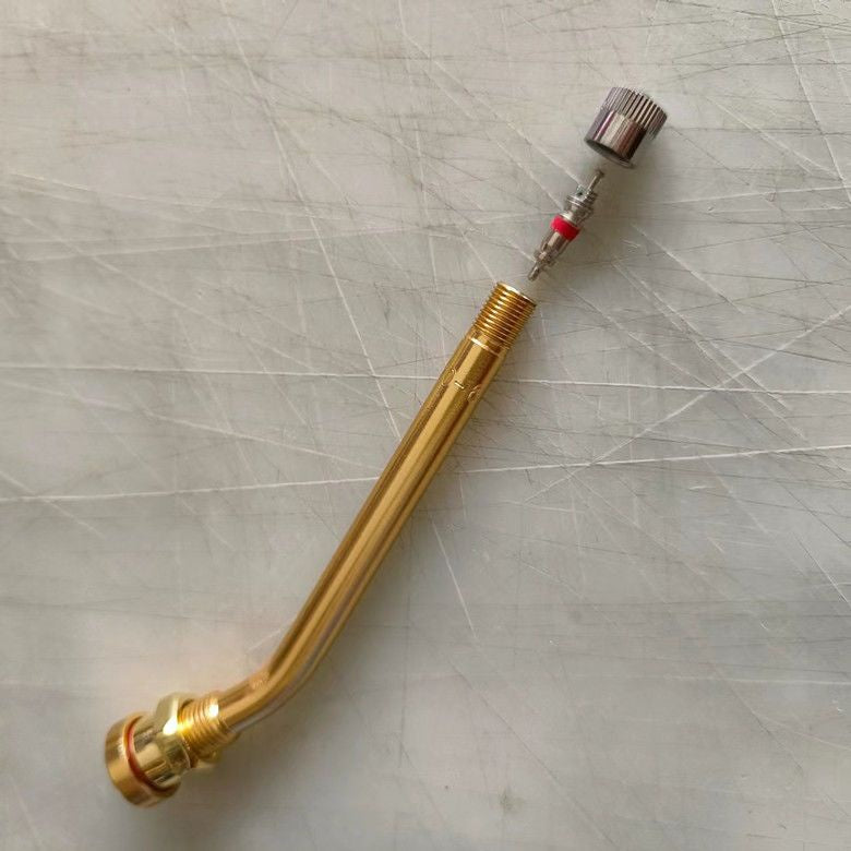 Copper plated large vehicle tubeless tire valve