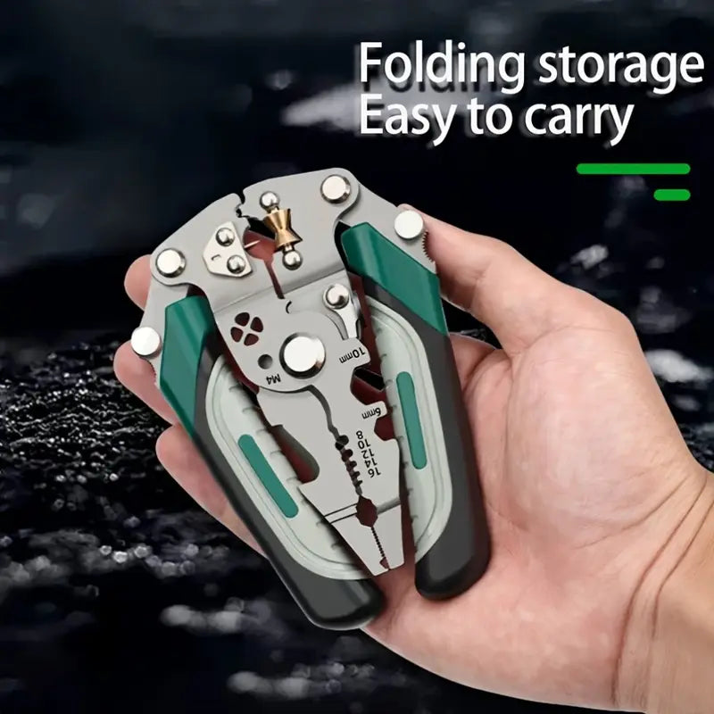 Multifunctional folding cable stripper