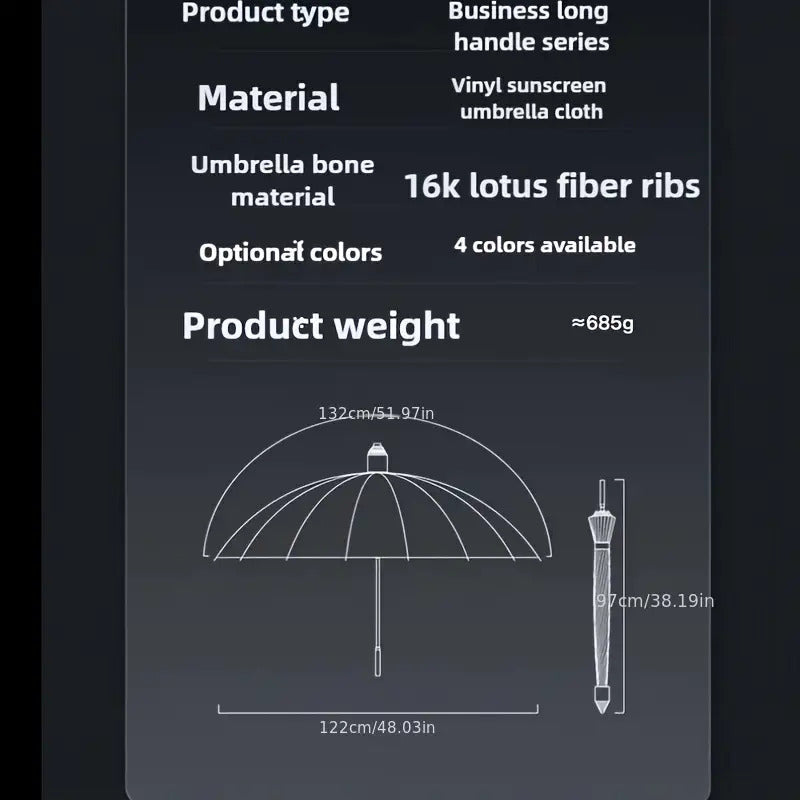 Rigid Umbrella with A Diameter Of 48.03inch