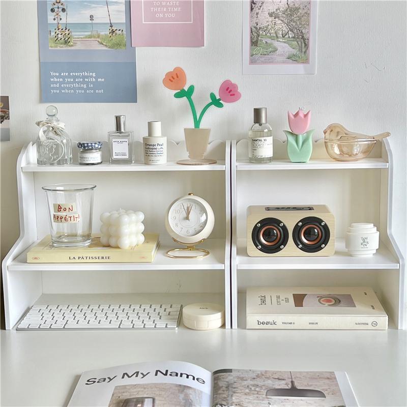Double Layer Storage Rack, Desktop Organizer Shelf