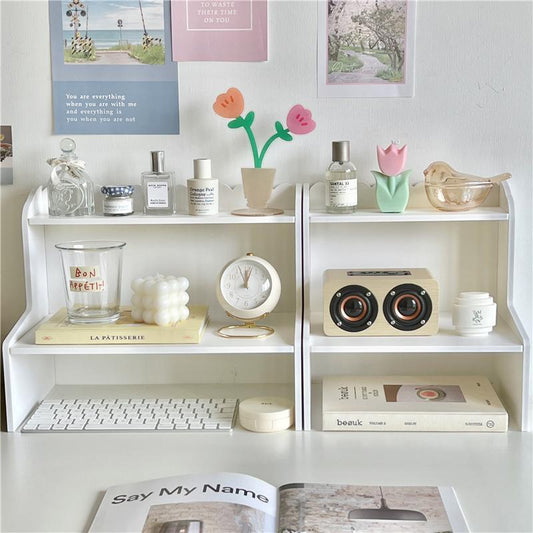 Double Layer Storage Rack, Desktop Organizer Shelf