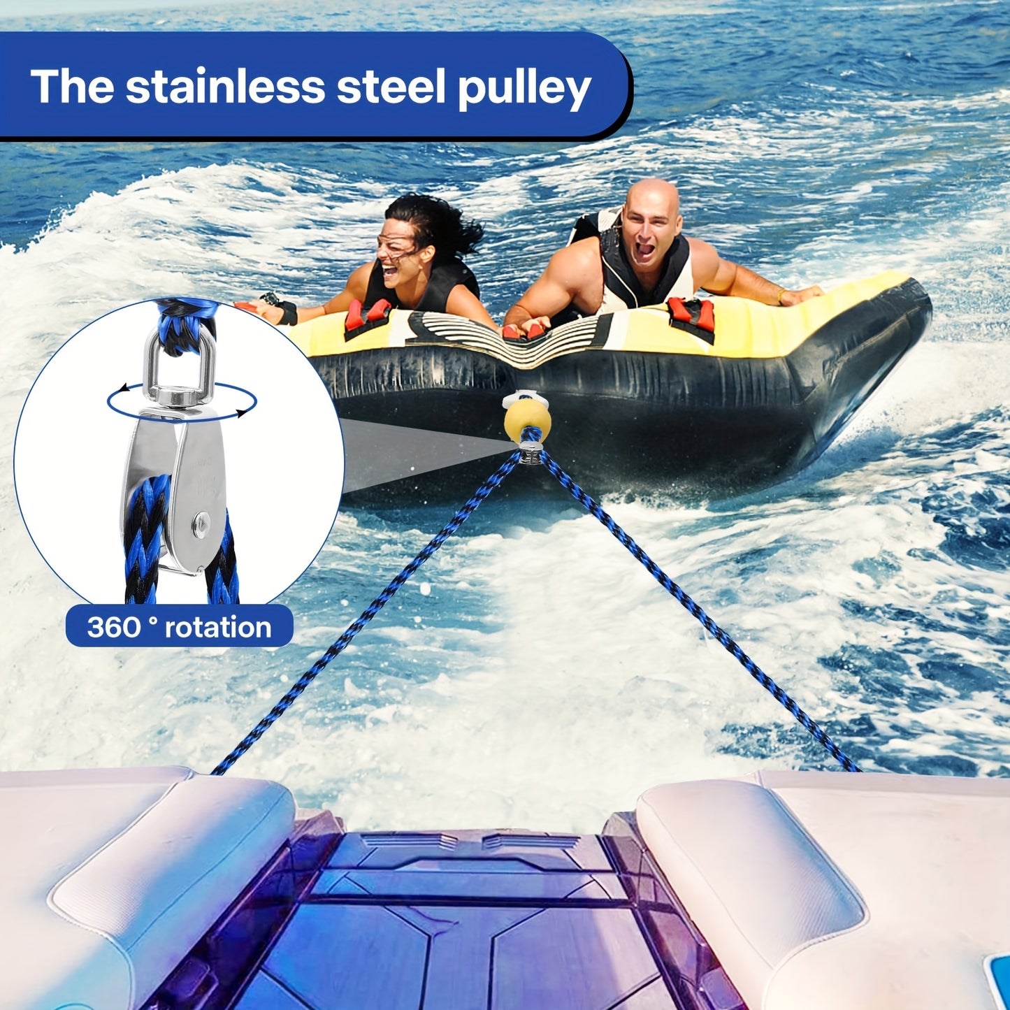 1100lb Heavy-Duty Self-Centering Boat Tow Harness