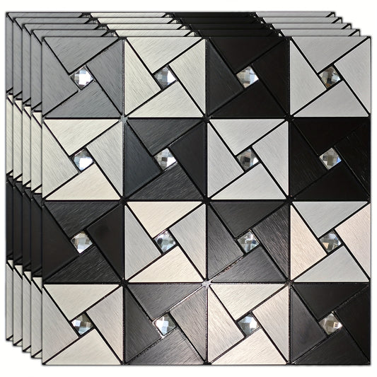 8pcs Metal Mosaic Wall Stickers