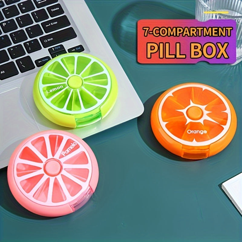 10pcs Weekly 7-Day Pill Box Round