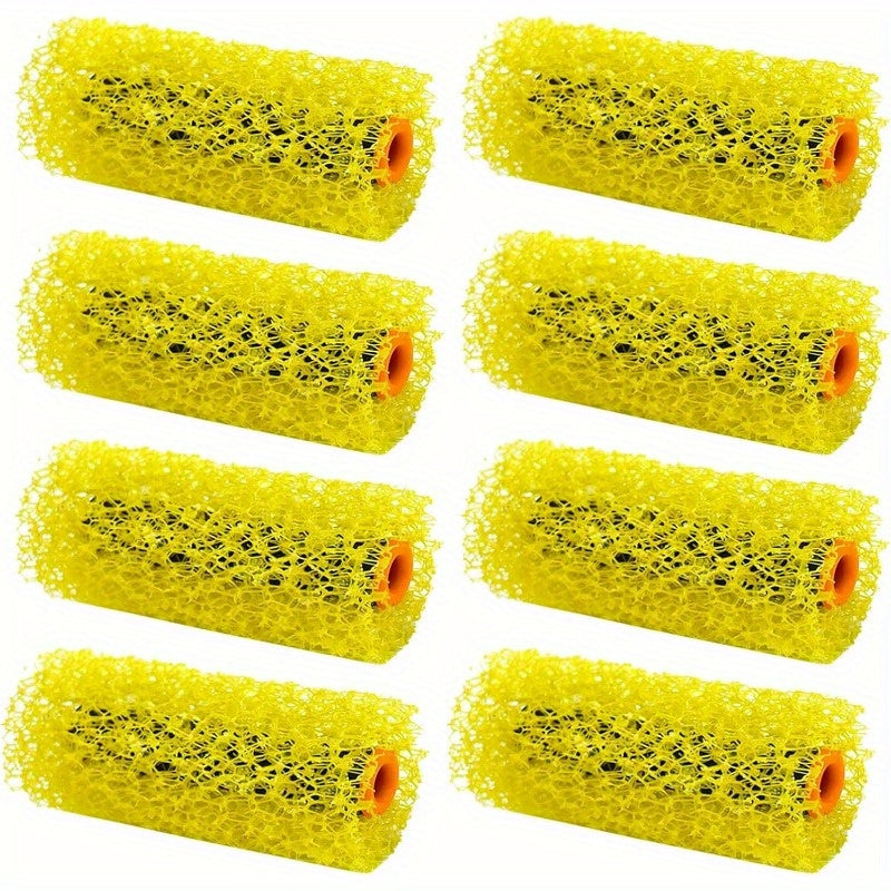 9pcs Large Textured Foam Drywall Paint Roller Covers