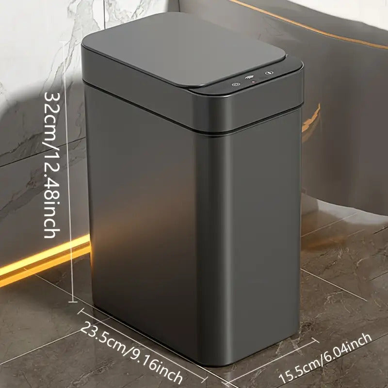 1pc black Bathroom Trash Cans with Lid