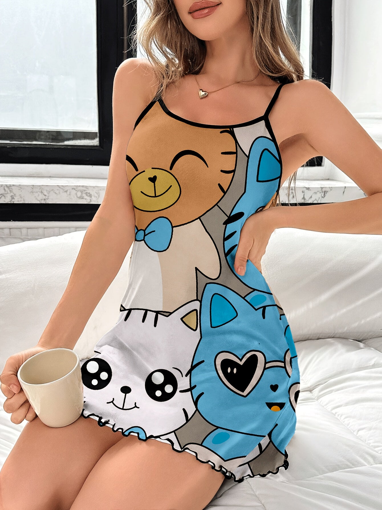 Soft & Playful Women's Sleep Dress