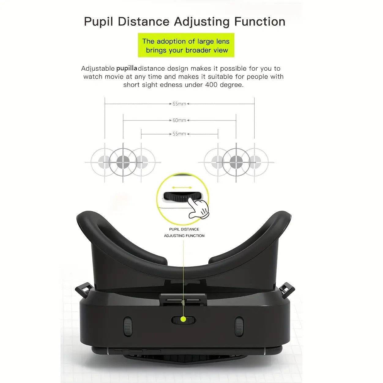 1pc 3D VR Headset Smart Virtual Reality Glasses