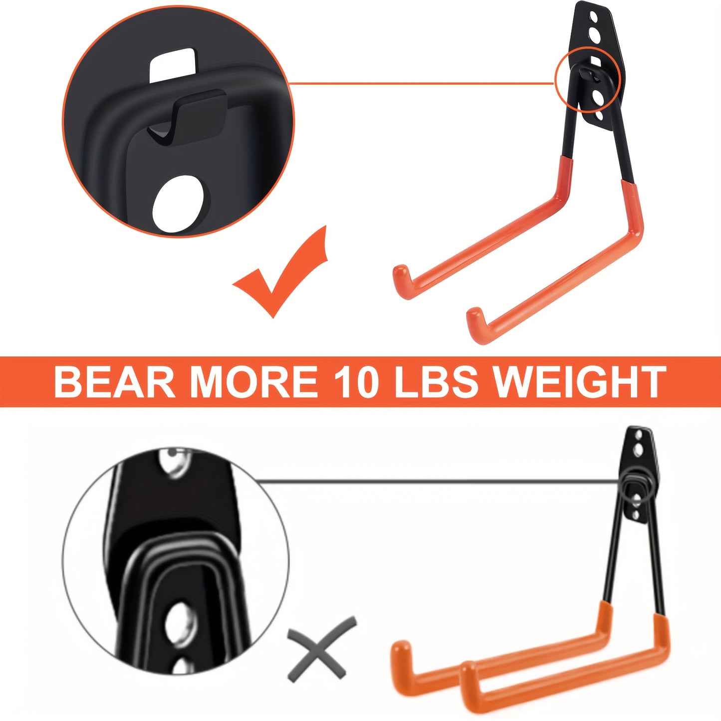 16-Piece Heavy-Duty Steel Garage Hooks