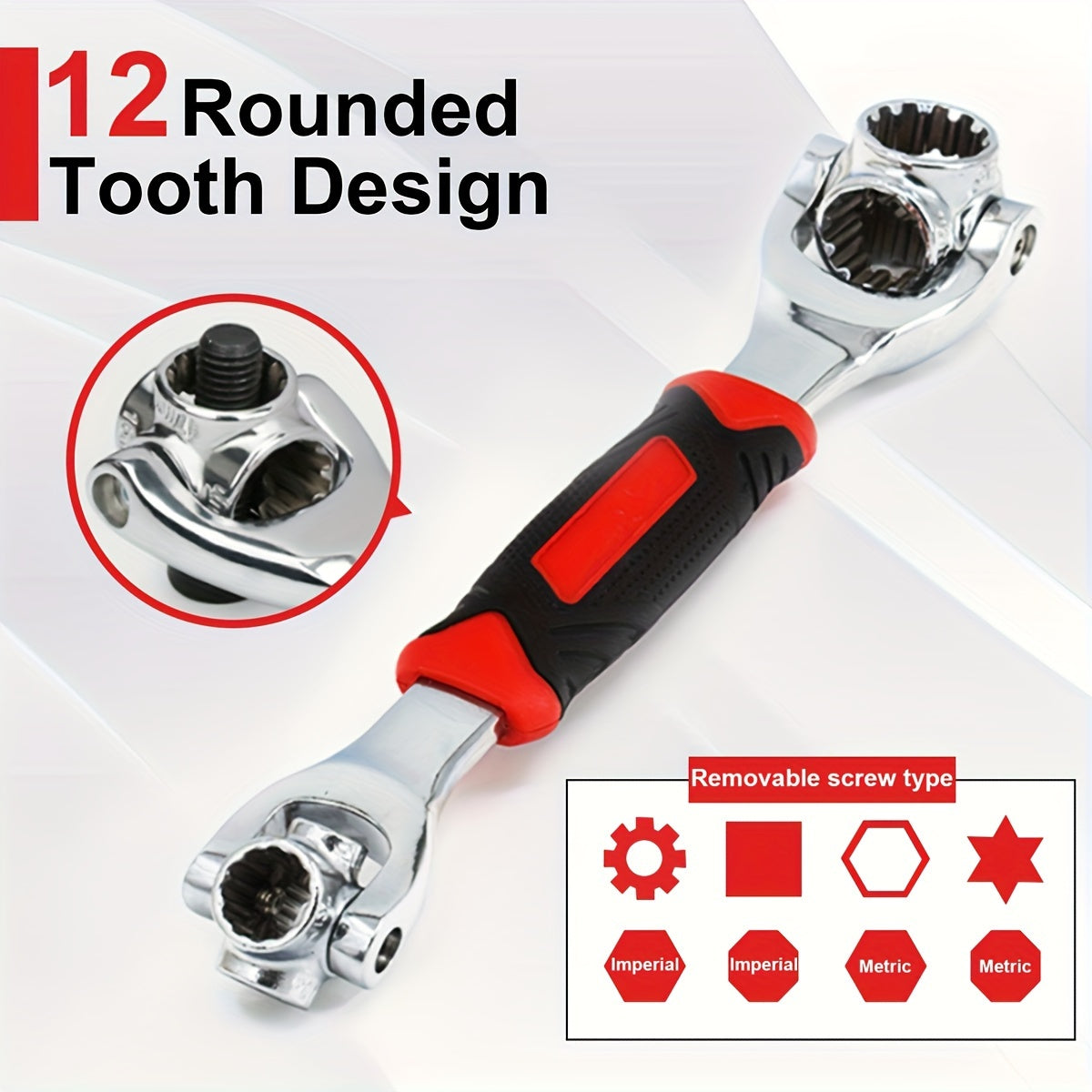 1pc 8-in-1 Multi-Function Socket Wrench