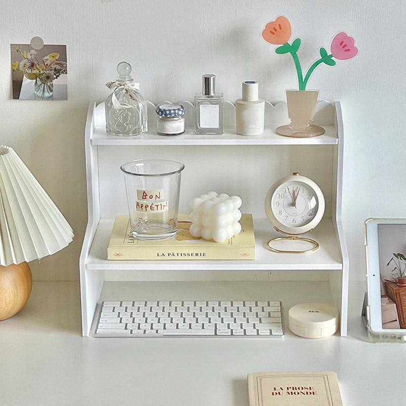 Double Layer Storage Rack, Desktop Organizer Shelf