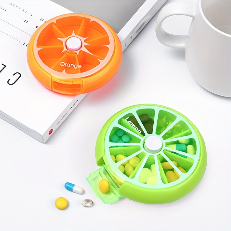 10pcs Weekly 7-Day Pill Box Round