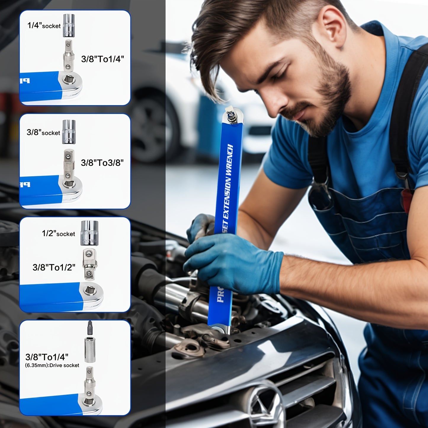 2-in-1 Multi-Function Ratchet Offset Extension Wrench