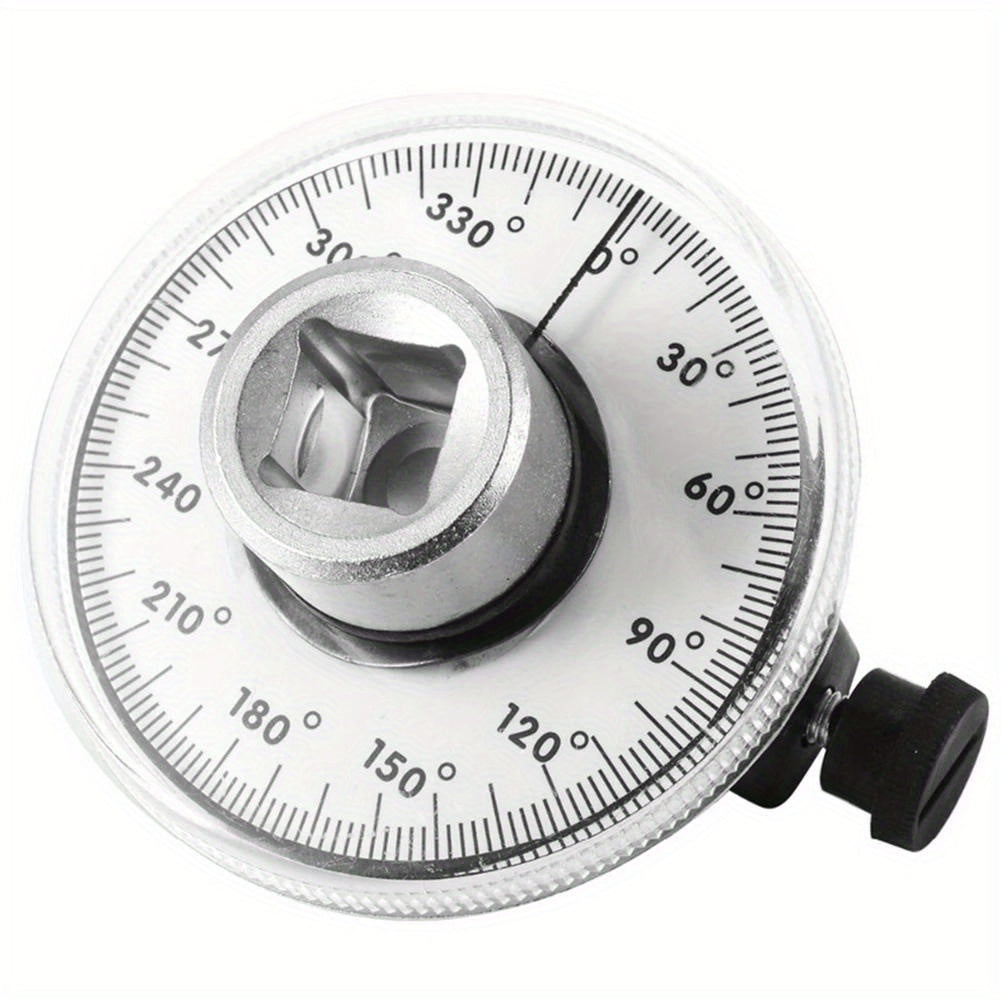 1/2 Inch Drive Torque Angle Gauge with Clear Dial & Long Handle
