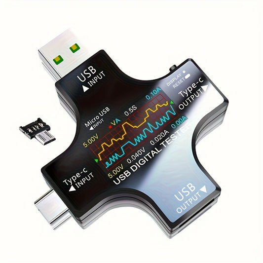 2-in-1 USB Type-C Tester with Color IPS Screen