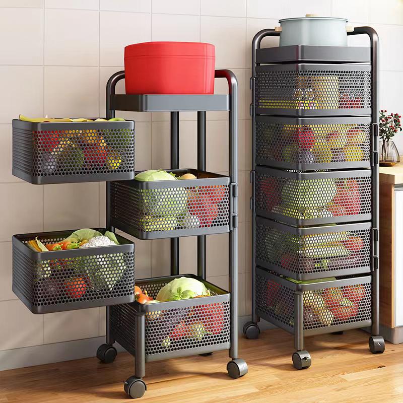 5-Tier Kitchen Storage Rack with Wheels