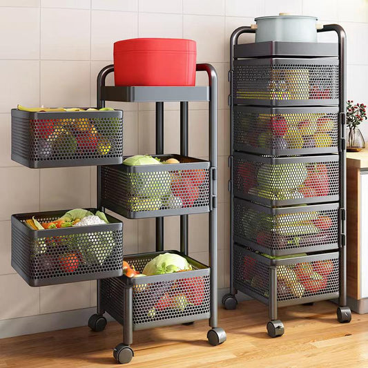 5-Tier Kitchen Storage Rack with Wheels