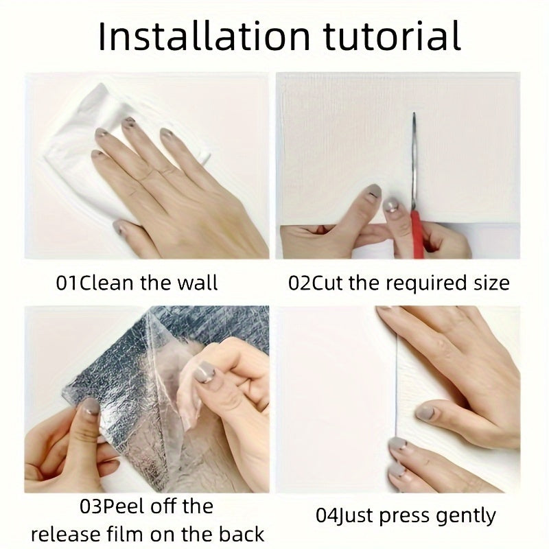 3D Thermal Insulating Wall & Ceiling Panels - Self-Adhesive Waterproof Vinyl Wallpaper