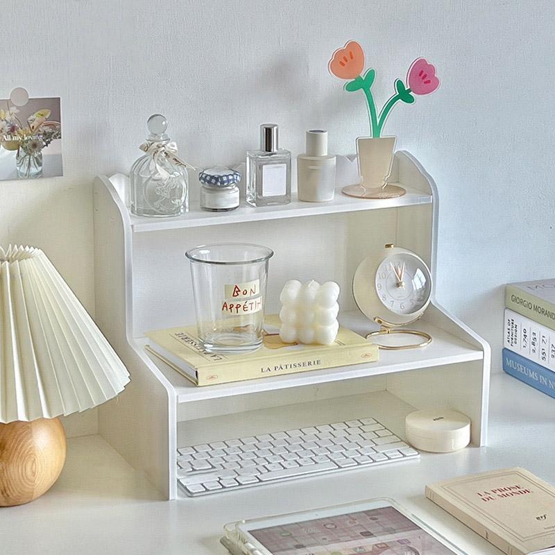 Double Layer Storage Rack, Desktop Organizer Shelf