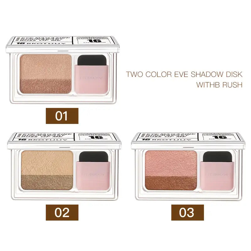 Shimmery Dual-Tone Eyeshadow Palette