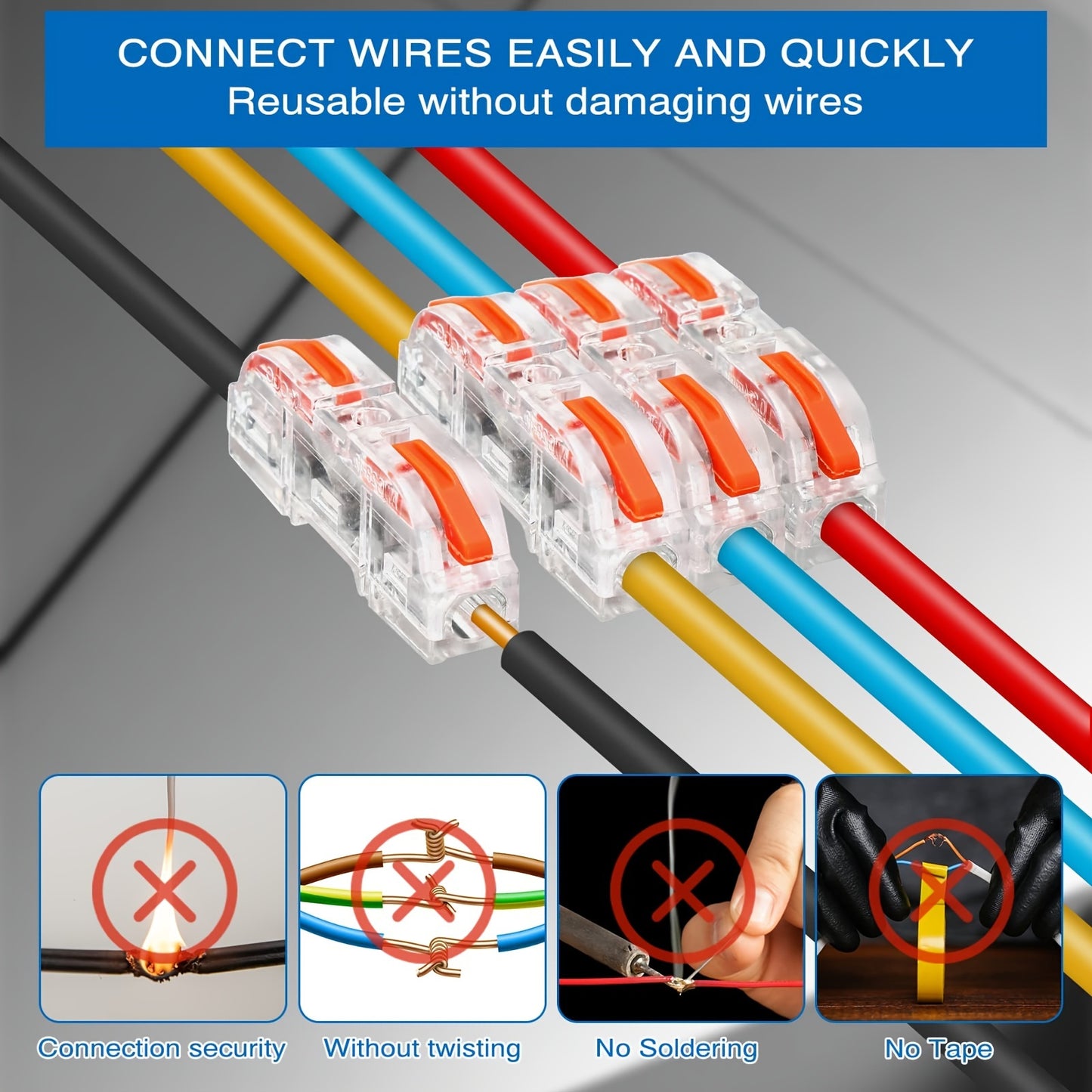 100pcs  Quick Connect Wire Connectors