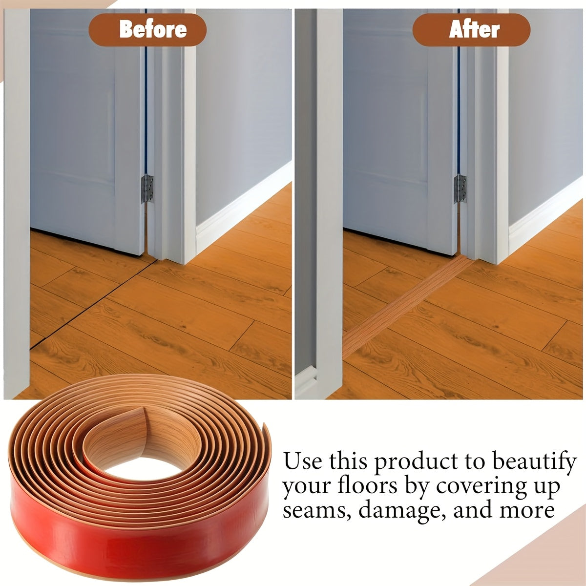 1pc Easy-to-Install  PVC Floor Transition Strip