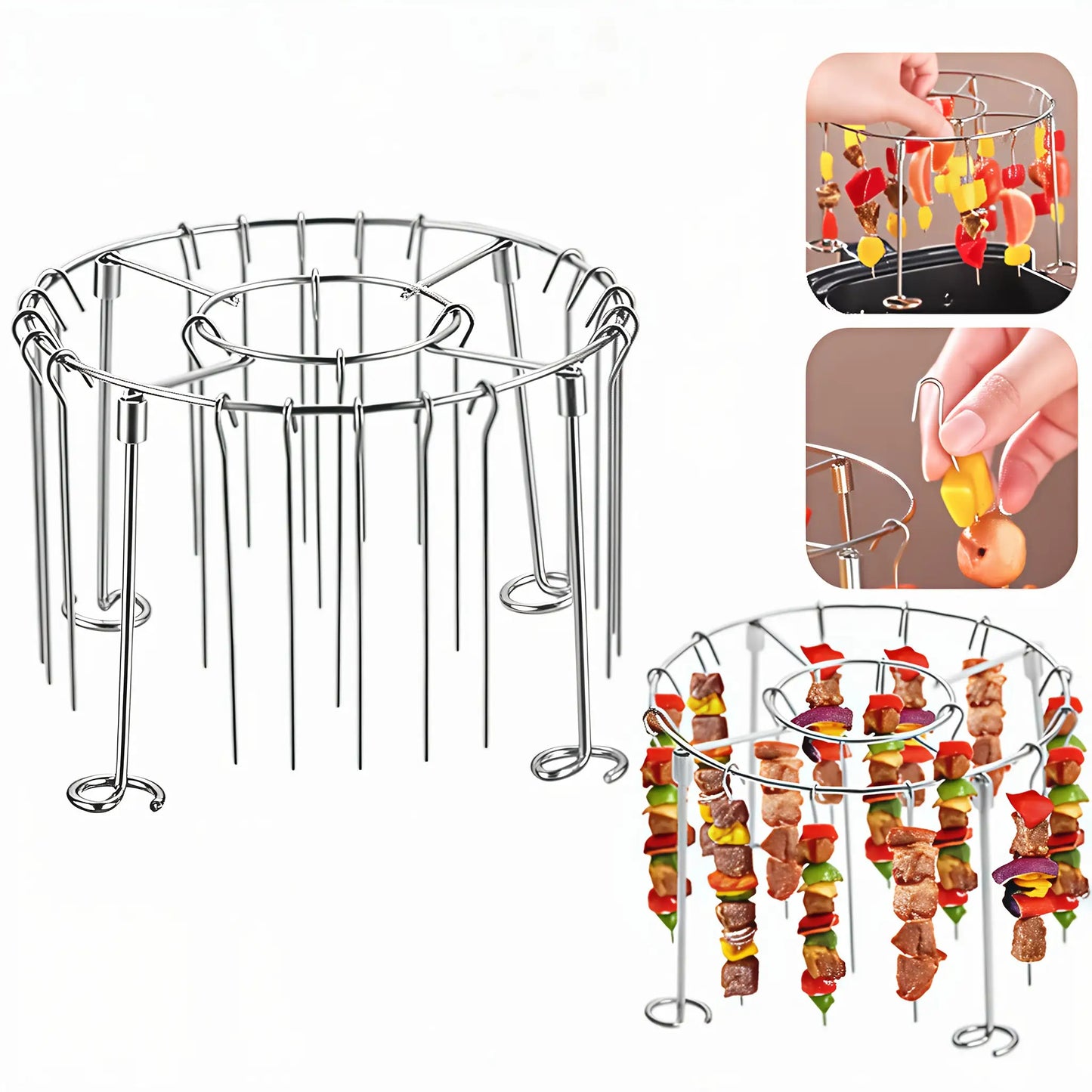 304 stainless steel vertical grill+skewer